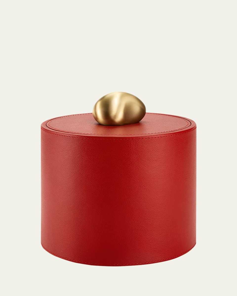 Pebble Tall Leather Trinket Box